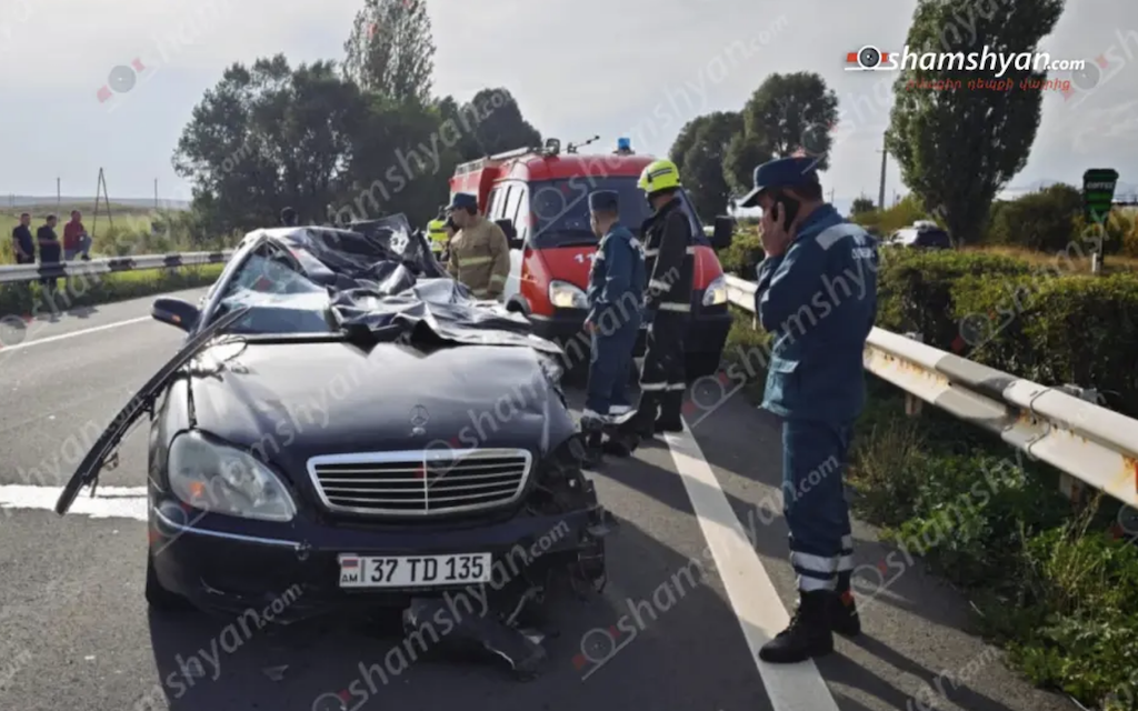 Tragic car accident in Gegharkunik region: Mercedes and ZIL truck collide in Sevan. 1 dead. shamshyan.com