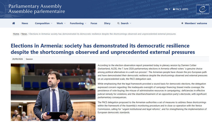 The only one on which Pashinyan's dependence is not one-sided