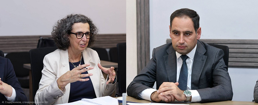 David Khudatyan and Elisabetta Falcetti discussed the progress of the "Gyumri Urban Roads" project implemented jointly with the EBRD
