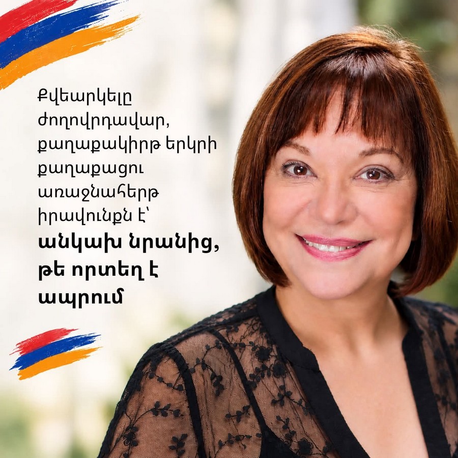 Դերասանուհի Նորա Արմանին պահանջում է վերականգնել իր ընտրական իրավունքը և վերջ տալ «ընտրական աքսորին»