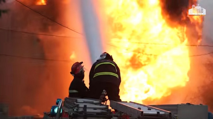 As a result of about four hours of fire-fighting work, the fire was extinguished; surveillance was set up near the substation