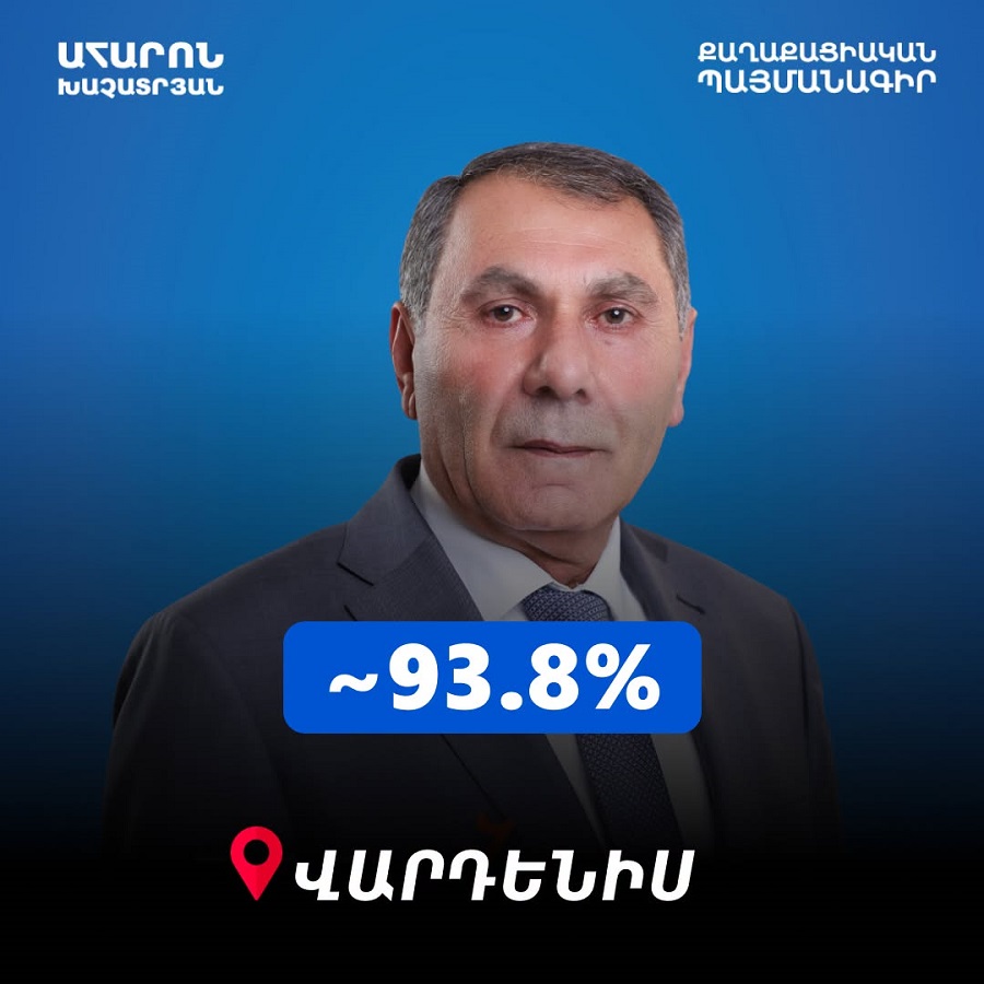Վարդենիսում «Քաղաքացիական պայմանագիրը» ստացել է քվեների 93.8%-ը