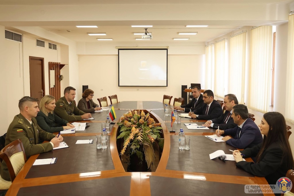 Քննարկվել են պաշտպանության ոլորտում Հայաստանի և Լիտվայի միջև համագործակցության ընթացքին և հեռանկարներին վերաբերող հարցեր