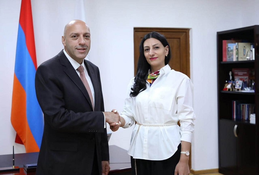 Anahit Manasyan received the delegation led by the newly appointed representative of the United Nations Children's Fund, Ghasan Khalil