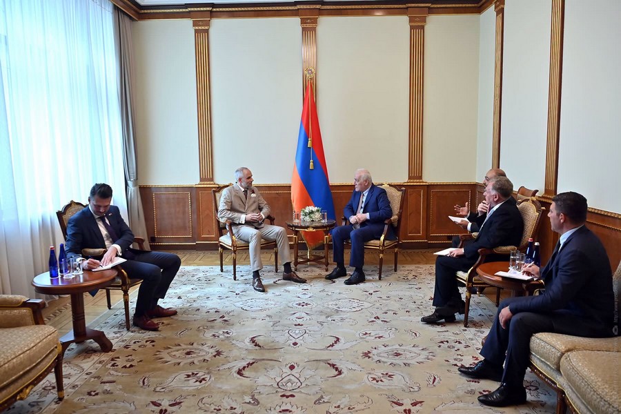 The President of the Republic of Armenia congratulated the Ambassador and, through him, the people and authorities of the Czech Republic on the occasion of the Czech National Day.