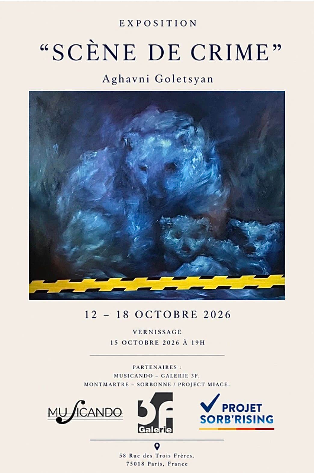 Exposition de peinture à Paris du 12 au 18 octobre