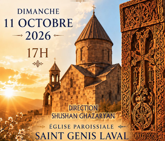Concert de la chorale Gomidas le 11 octobre à Saint Genis Laval