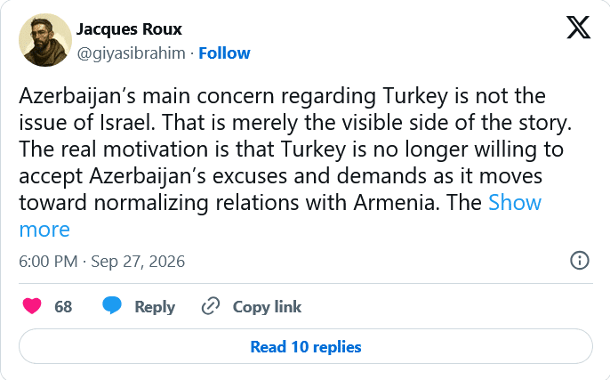 Jacques Roux : la Turquie n’est plus disposée à accepter les excuses et les exigences de l’Azerbaïdjan