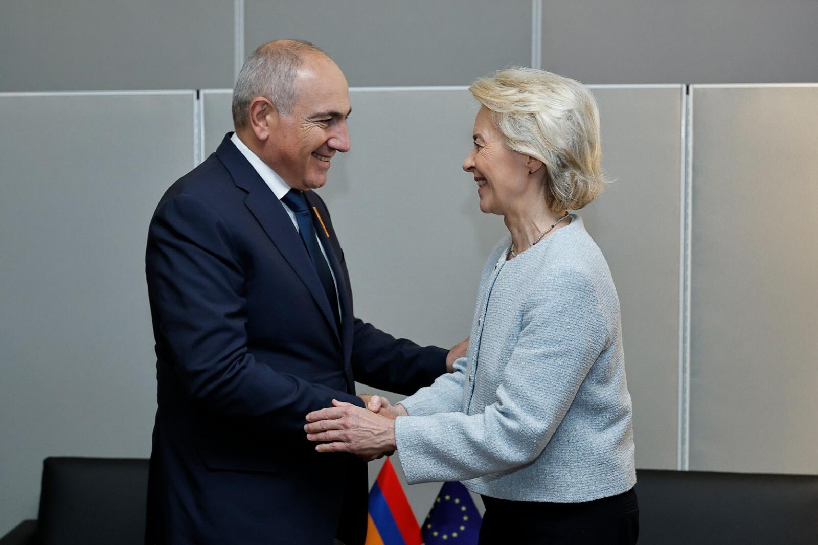 Ursula von der Leyen, President of the European Commission, praises the strengthening of ties with Armenia
