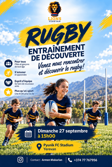 Les lions d’Erevan lancent leur nouvelle saison de rugby avec deux événements majeurs à Erevan
