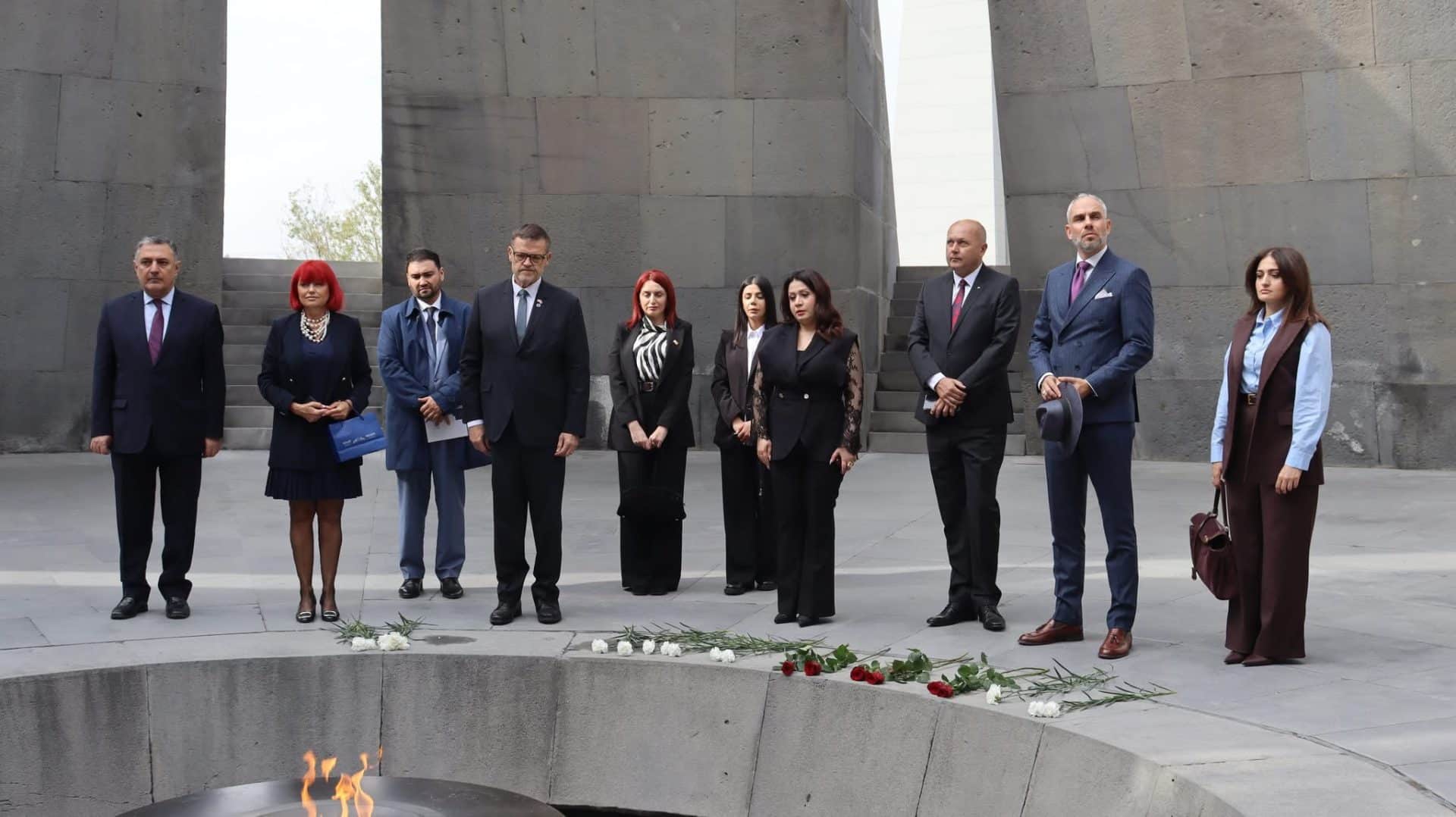 A delegation from the Czech Senate visited the Armenian Genocide Memorial in Yerevan