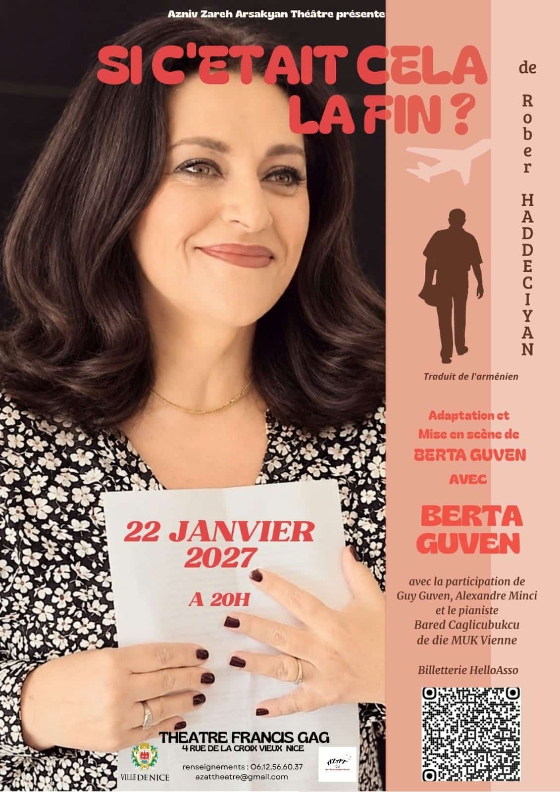 La pièce de théâtre « Si c’était cela la fin ? » mise en scène par Bera Guven à Nice en janvier prochain