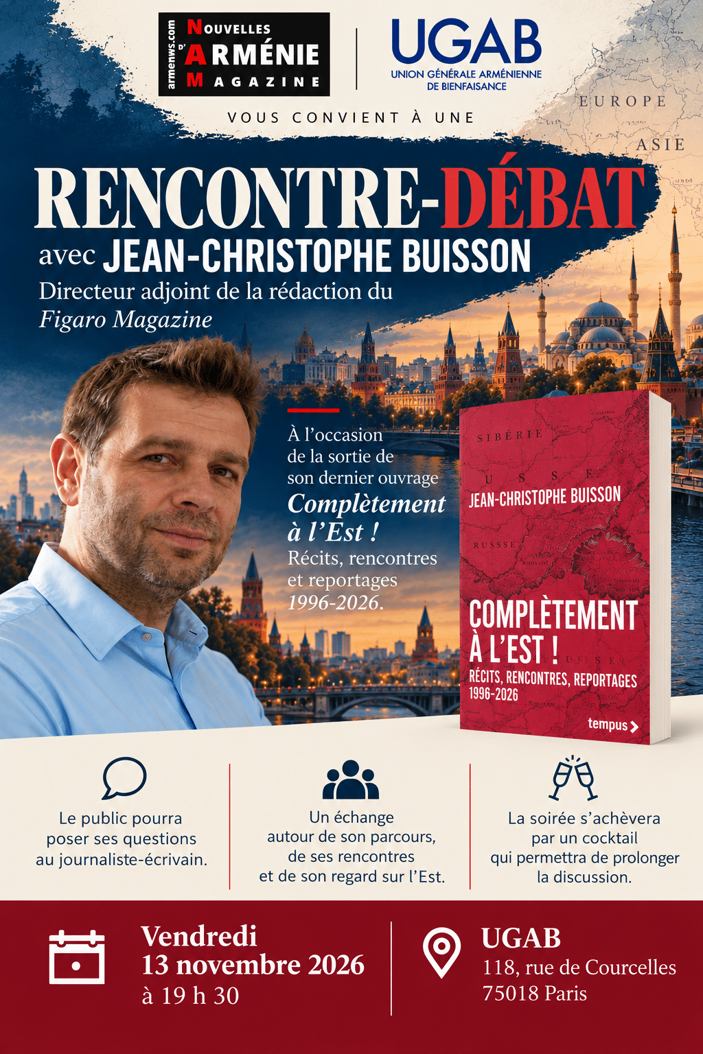 Rencontre-débat avec Jean-Christophe Buisson le 13 novembre à l’UGAB Paris