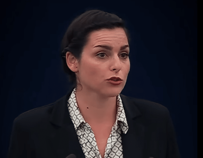 L’intervention de Marina Mesure (LFI) au Parlement européen le 8 octobre