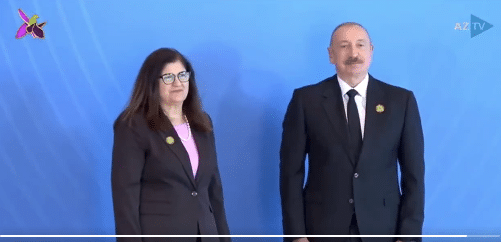 À Bakou, les responsables n’ont pas mentionné le nom de famille de Varsen Aghabekyan, la ministre des Affaires étrangères palestinienne