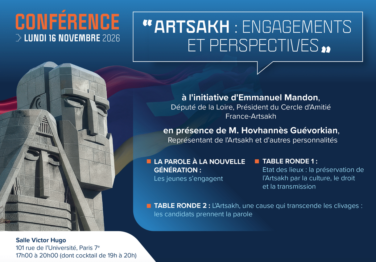 Conférence de l’Association de Soutien à l’Artsakh à Paris le 16 novembre