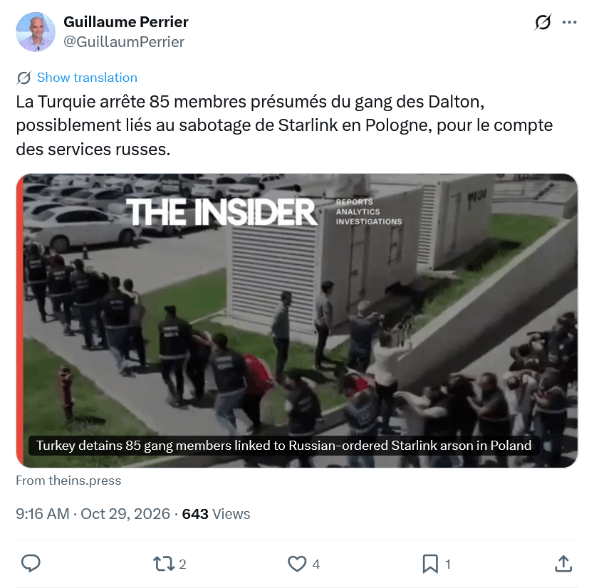 Guillaume Perrier : La Turquie arrête 85 membres présumés du gang des Dalton