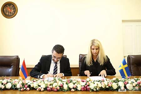 A memorandum of intent was signed between the Ministry of Internal Affairs of Armenia and the Swedish Civil Protection Agency within the framework of the "Resilient Armenia" program.