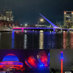 Buenos Aires iluminó sus monumentos con los colores de la bandera armenia por el Día de la Independencia de Armenia