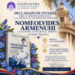 Declaración de interés del libro “Nomeolvides Armenuhi: La historia de mi abuela armenia” de Magda Tagtachian en la Legislatura porteña