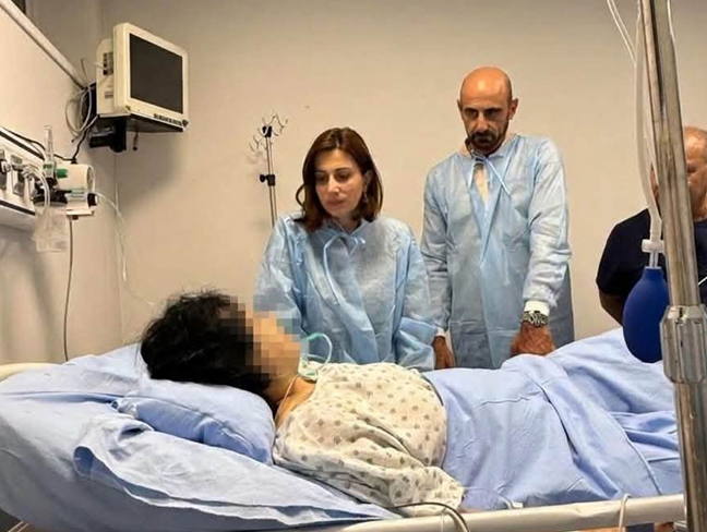 Health minister visits woman wounded by Azerbaijani