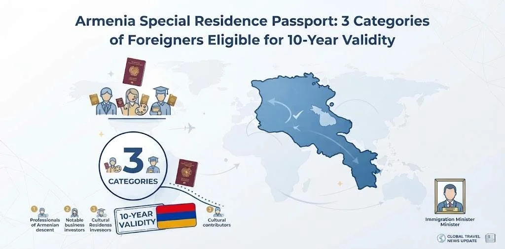 Armenia Special Residence Passport: 3 Categories of Foreigners Eligible for 10-Year Validity